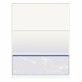 Docugard 04517 8 1/2'' x 11'' Blue Marble Bottom 11 Feature 24# Standard Security Check Paper, 500PK 328PRB04517